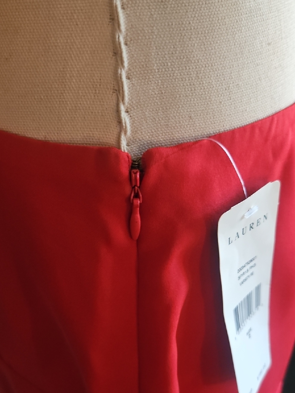 Ralph Lauren Red Silk Ruffle Skirt - Picture 12 of 15